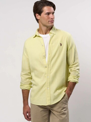 U.S. POLO ASSN. Regular fit Overhemd ' Bolt ' in Geel