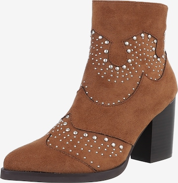 Ital-Design Ankle Boots in Brown: front