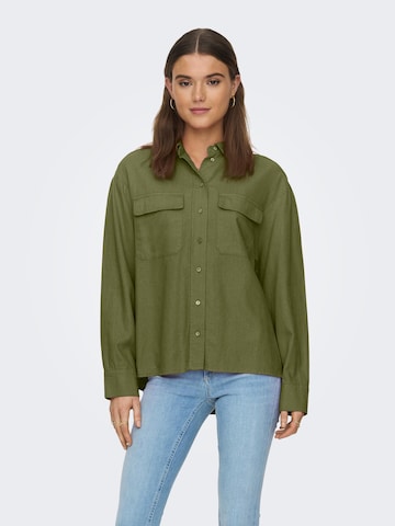 ONLY Blouse 'Caro' in Groen: voorkant