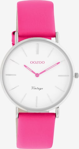 OOZOO Analog Watch in Pink: front