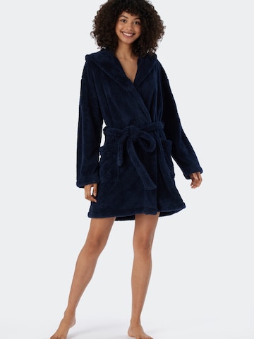 SCHIESSER Short Bathrobe in Blue