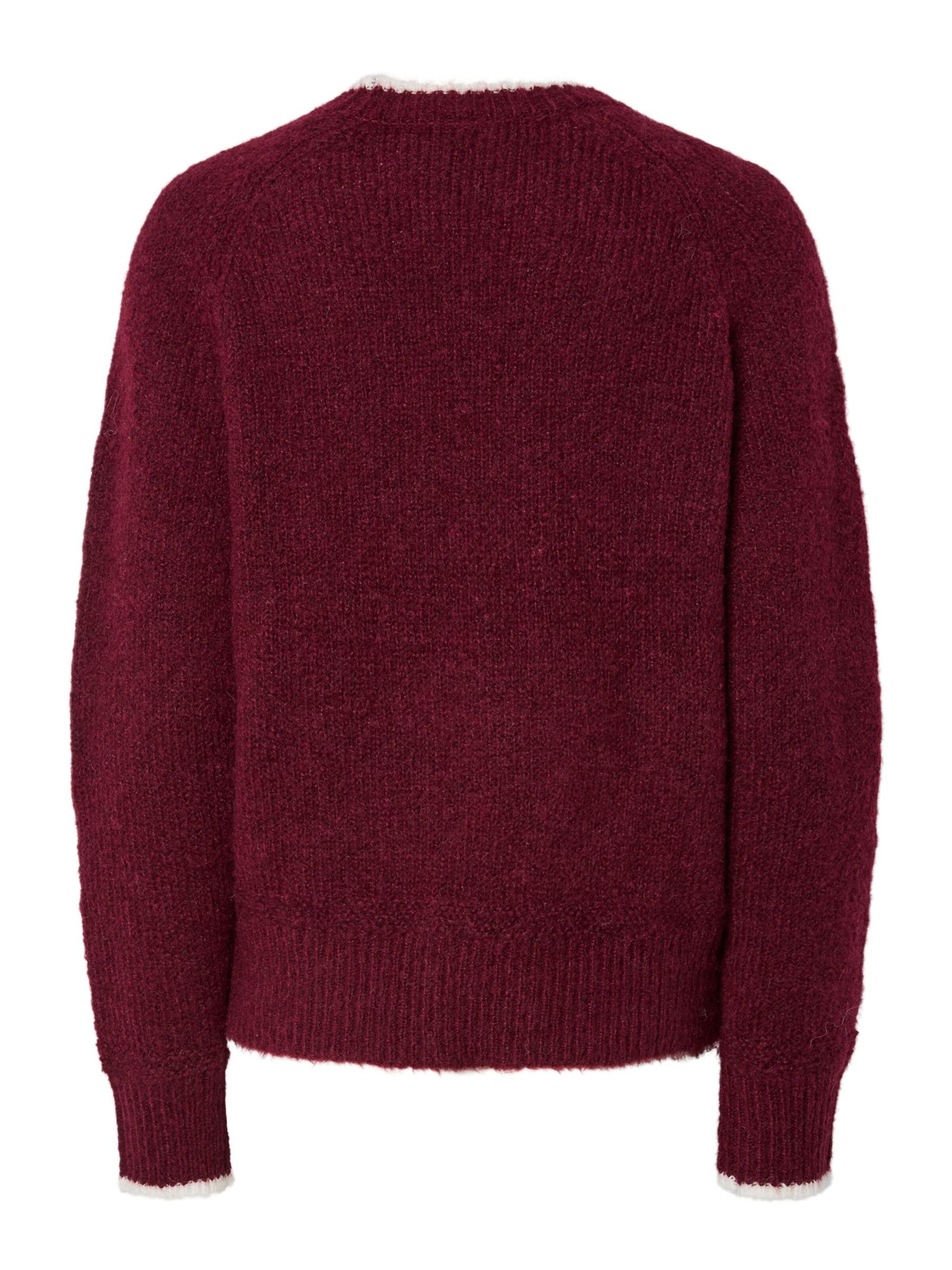 PIECES Sweater 'PCIVY' in Red