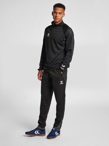 Hummel Slimfit Sporthose 'Lead Poly' in Schwarz