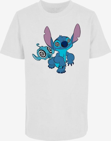 ABSOLUTE CULT Shirt 'Lilo And Stitch - Hypnotized' in Wit: voorkant