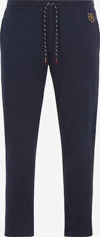 Charles Colby Loose fit Pants 'Baron Caden' in Blue: front