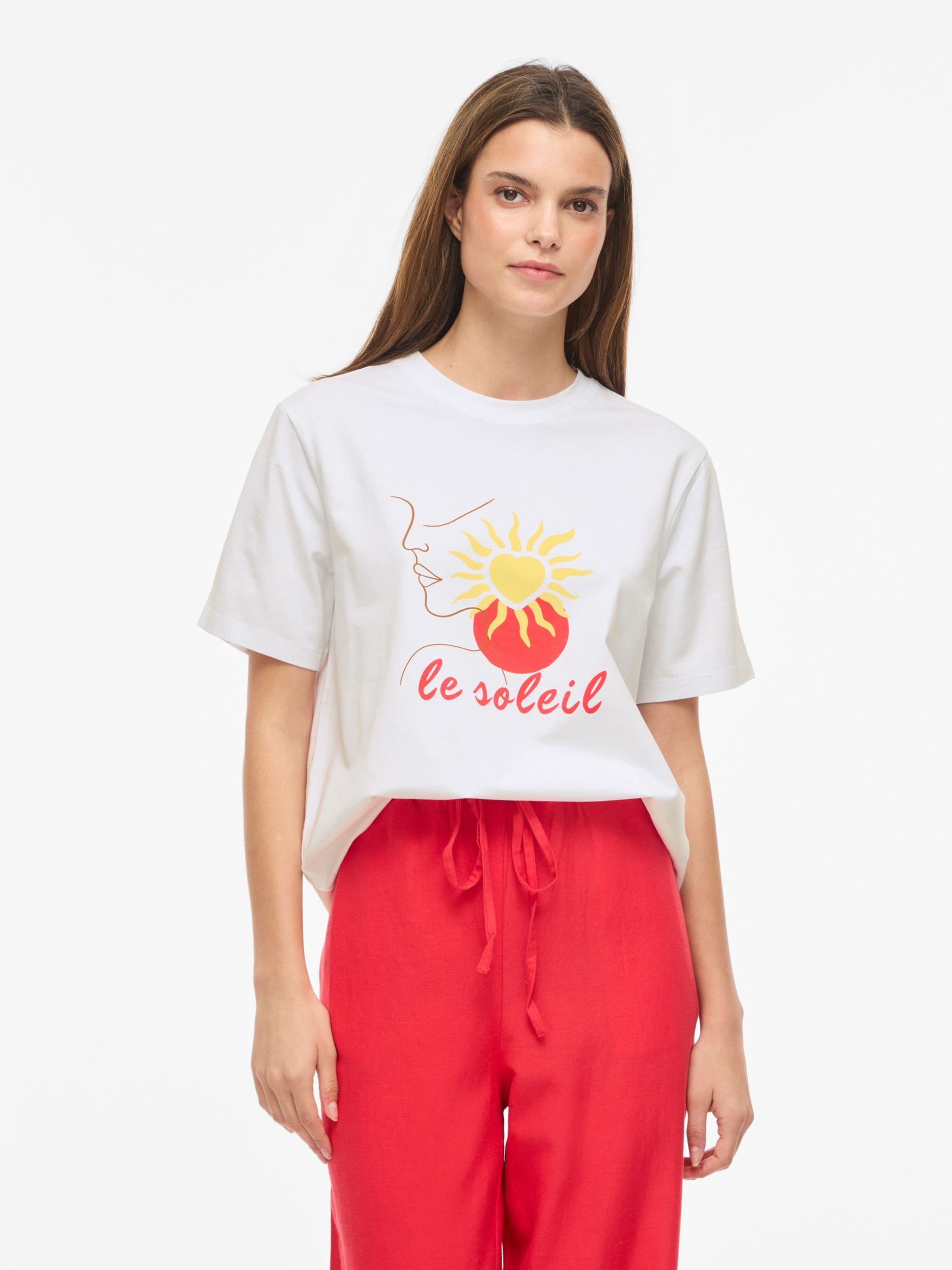 T-shirt ' VINORA' VILA en blanc : devant