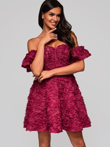 Ombre Evening Dress in Red