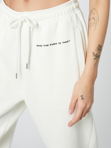 ABOUT YOU x Dardan Loose fit Pants 'Sammy' in White