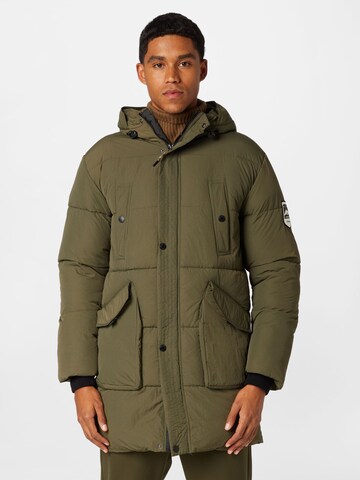 INDICODE JEANS - Parka de inverno 'Gazelle' em verde: frente