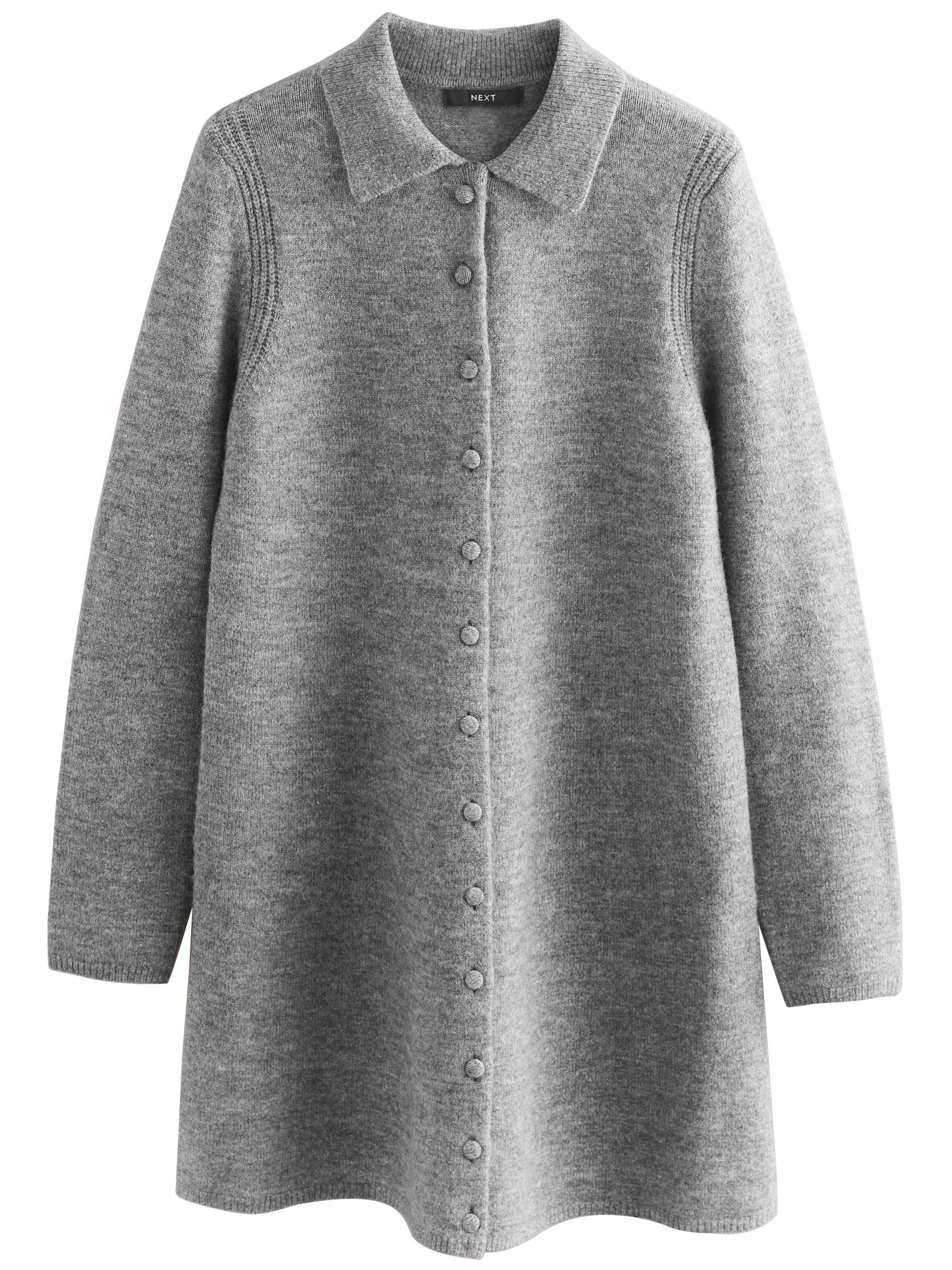 Next Πλεκτό φόρεμα σε γκρι: μπροστά