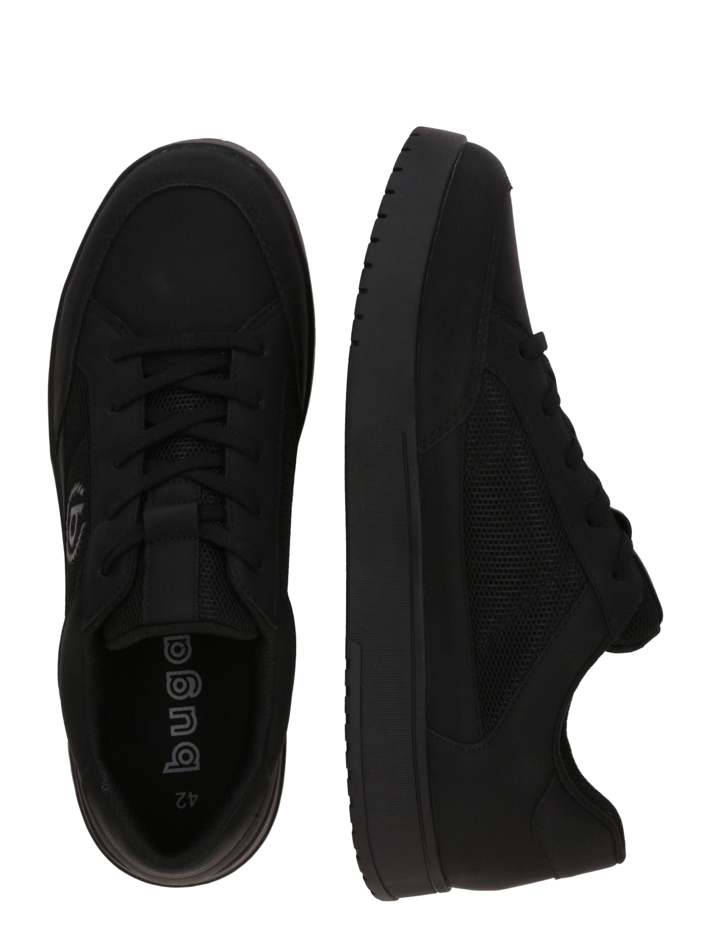 Baskets basses 'Soho' bugatti en noir : sur le côté