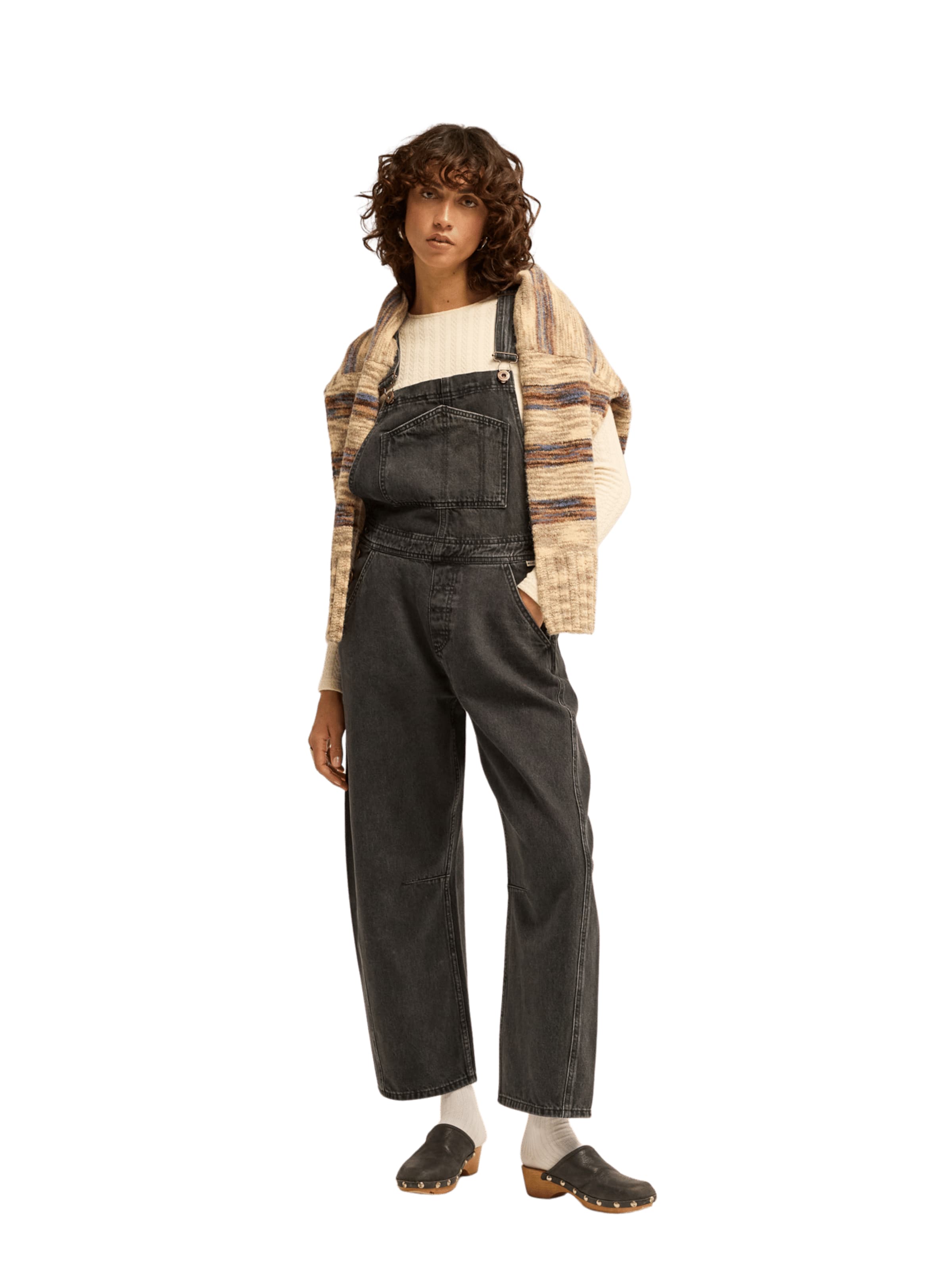 BILLABONG Loosefit Latzjeans in Schwarz