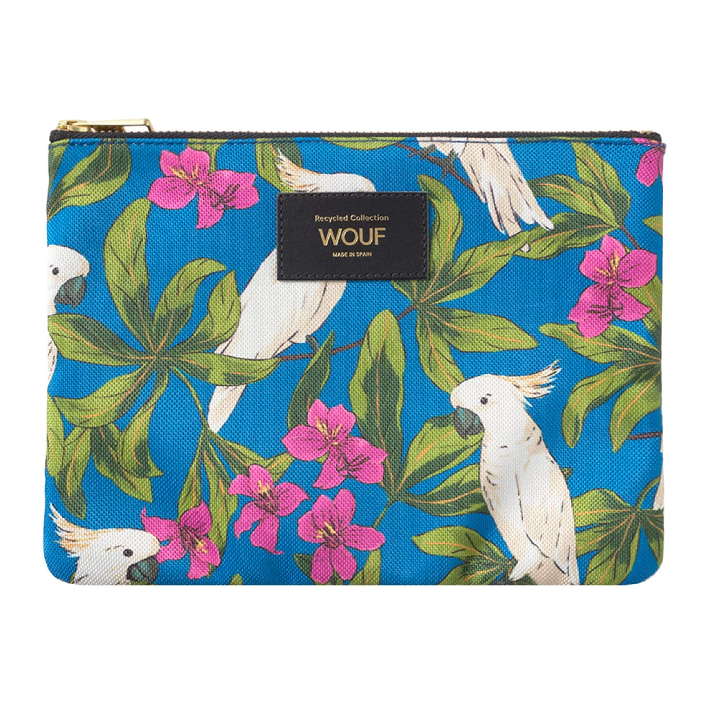 Wouf Toiletry Bag in Blue: front