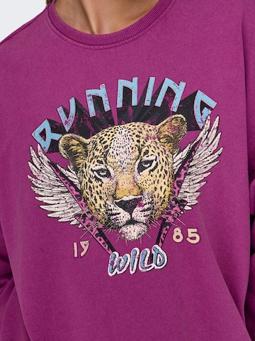 ONLY Sweatshirt 'LUCINDA' in Purple