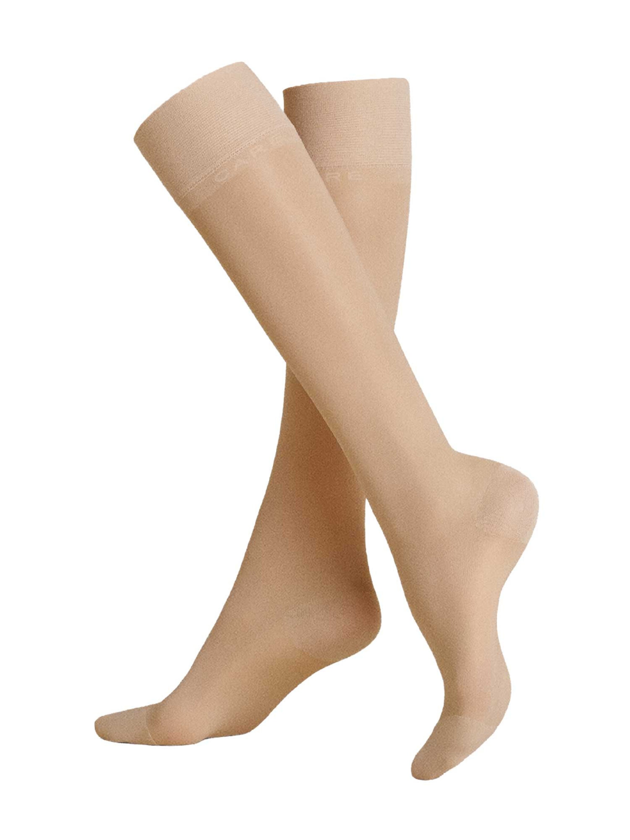 Chaussettes montantes KUNERT en beige : devant
