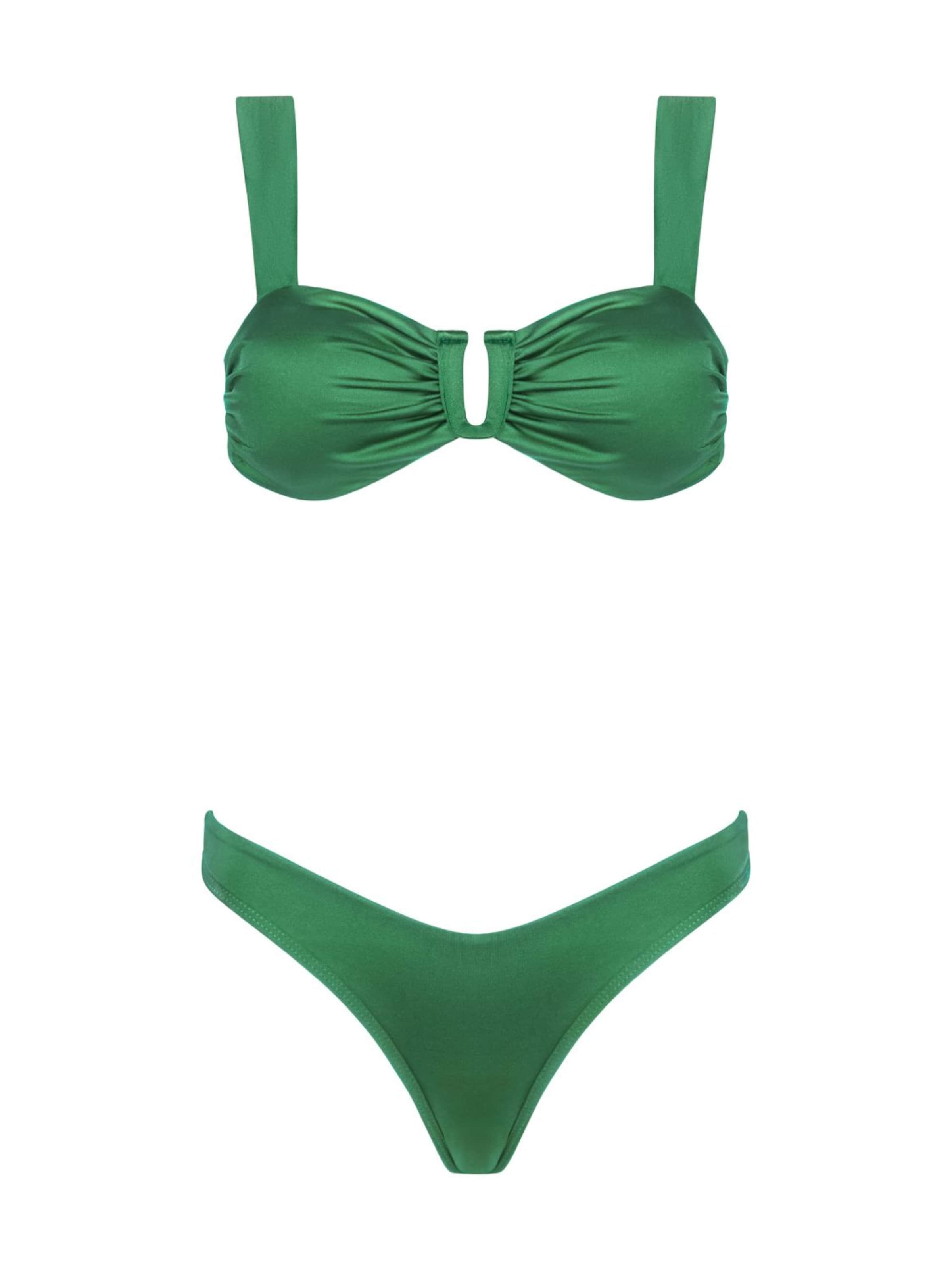 Acuarela Brand Bikini 'Royale U Brazilian Bikini Set' i grön: framsida