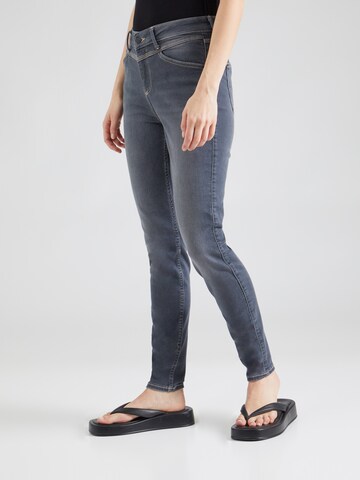 comma casual identity Slimfit Jeans in Grijs: voorkant