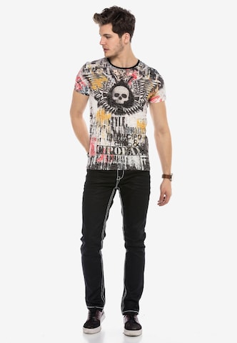 CIPO & BAXX Shirt 'SPADE SKULL' in Mixed colors