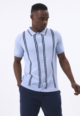 Felix Hardy Slim fit Button Up Shirt in Blue: front
