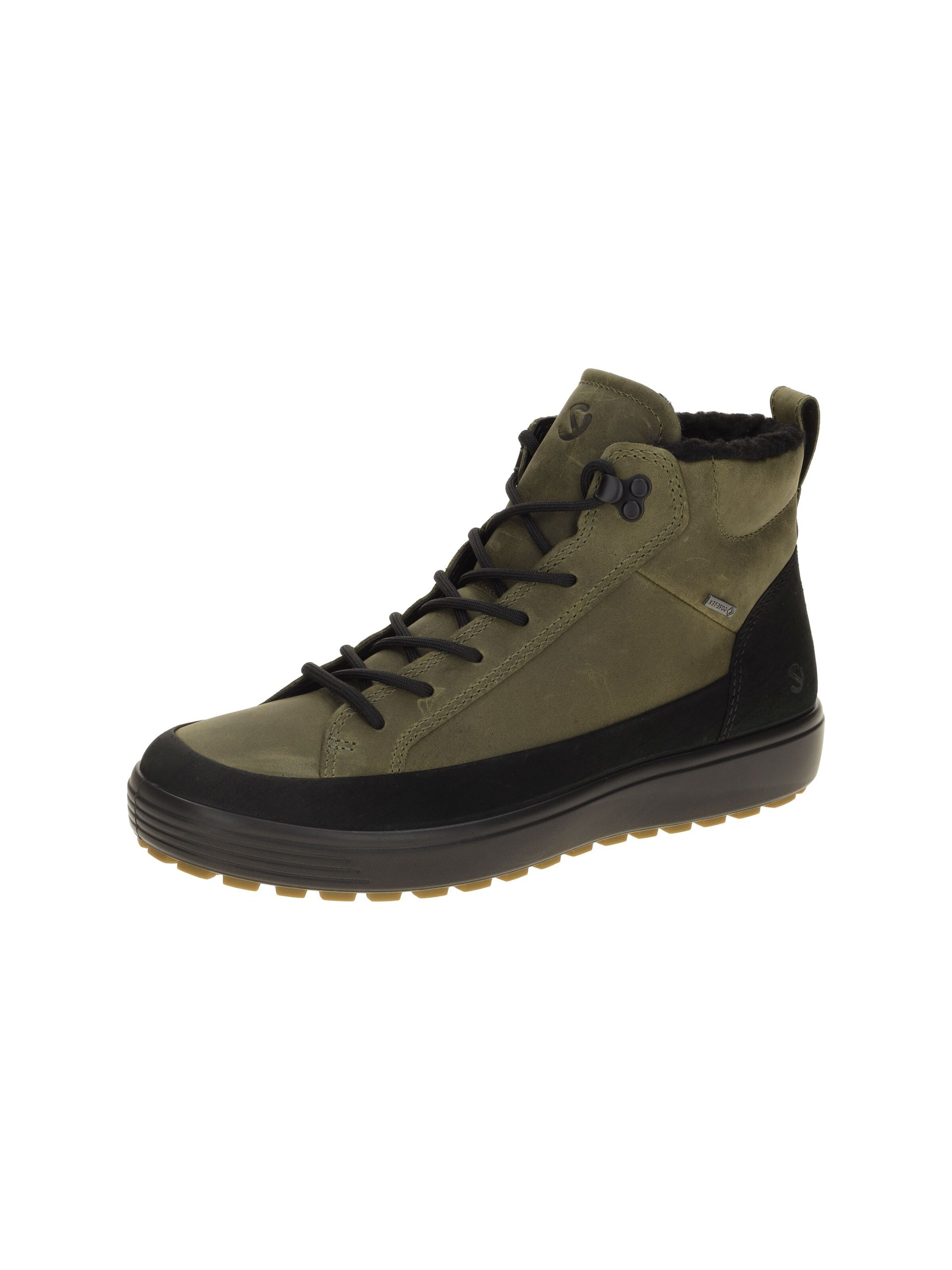 Boots stringati 'Soft 7' di ECCO in verde: frontale