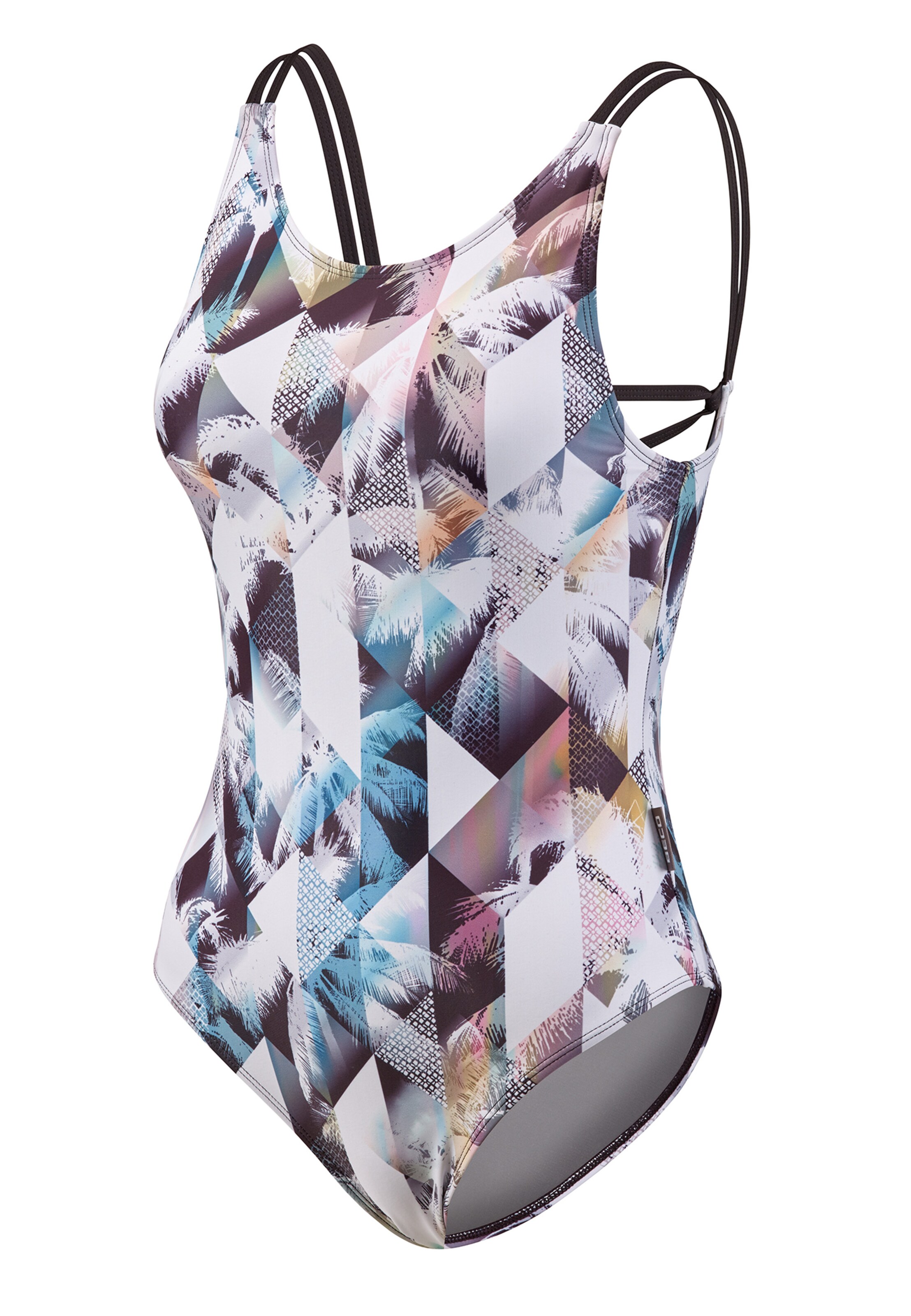 BECO the world of aquasports Bralette Swimsuit 'Heavenly Palms' in Black