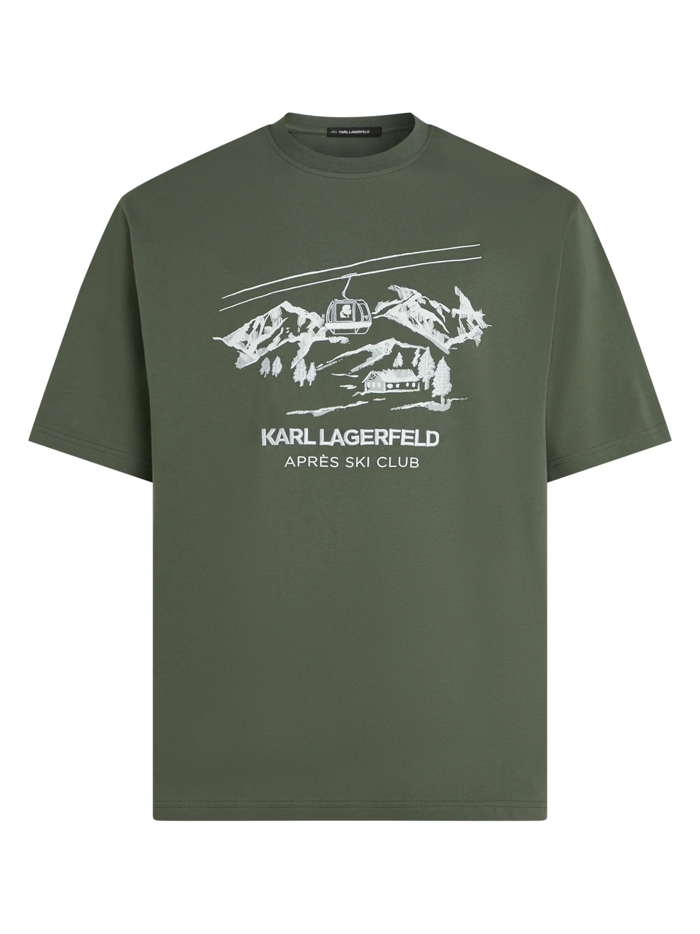 Karl Lagerfeld T-Shirt 'Après Ski Club' in Grün: Vorderseite
