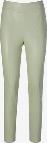 Basler Skinny Pants in Green: front