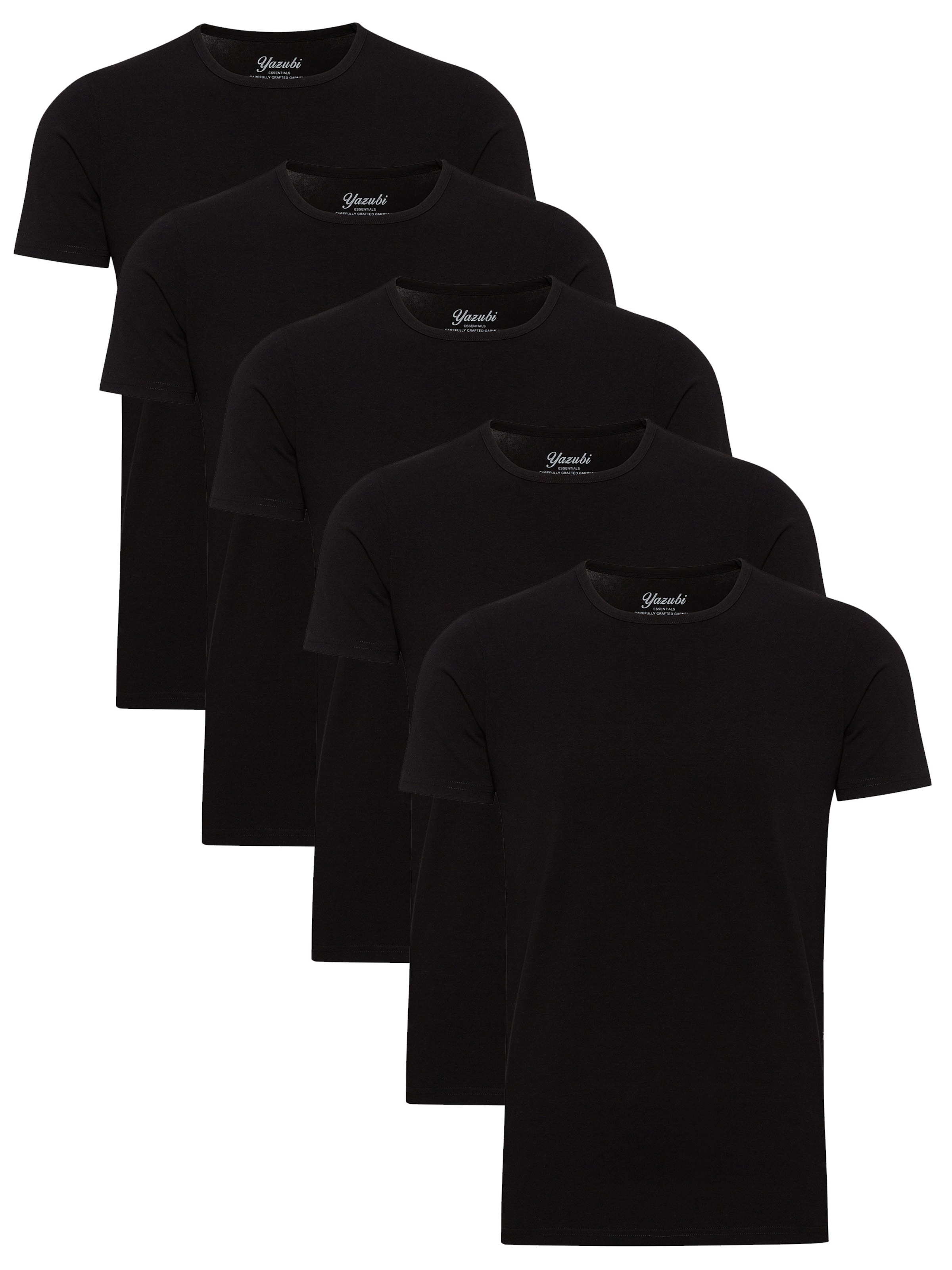 yazubi Shirt 'Mythic Crew Neck' in Black: front