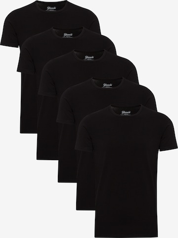 yazubi Shirt 'Mythic Crew Neck' in Black: front
