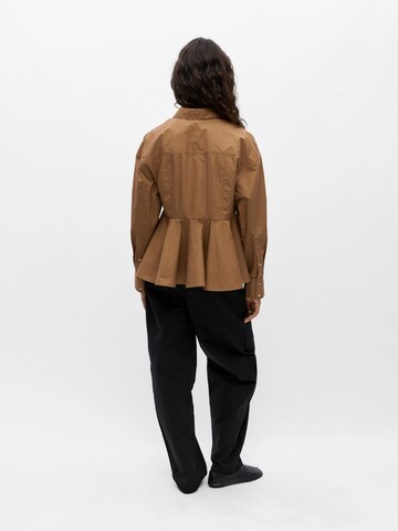 OBJECT Bluse 'OBJKenny' i brun