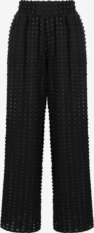 Loosefit Pantaloni de la NOCTURNE pe negru: față