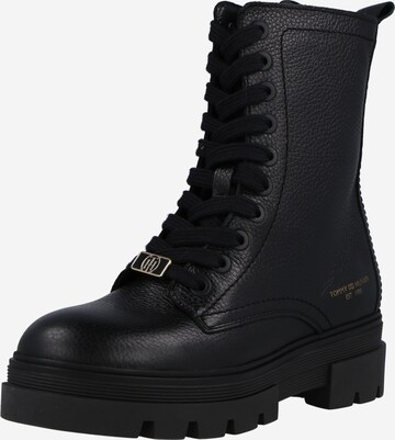 Bottines à lacets TOMMY HILFIGER en noir : devant