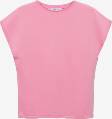 MANGO Knitted top 'CAMIN' in Pink: front