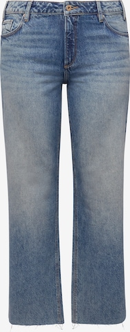 Wide Leg Jean QS en bleu : devant