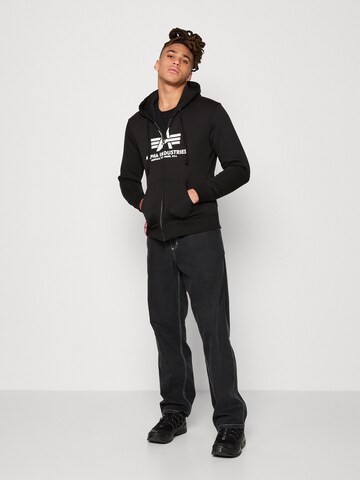 ALPHA INDUSTRIES Ζακέτα φούτερ σε μαύρο