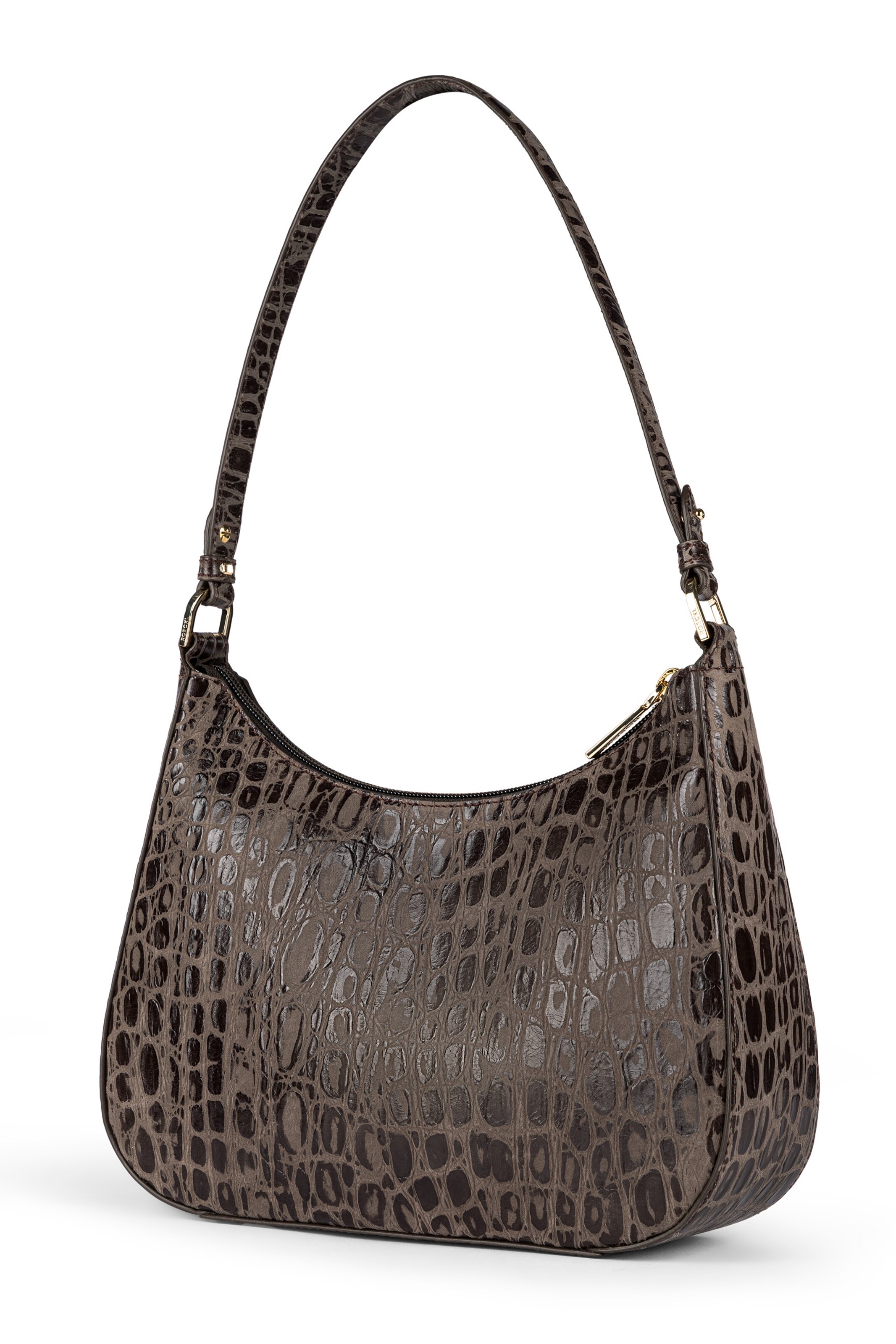 Borsa a spalla 'CLEO SCHULTERTASCHE CROCO SMALL' di Roeckl in marrone