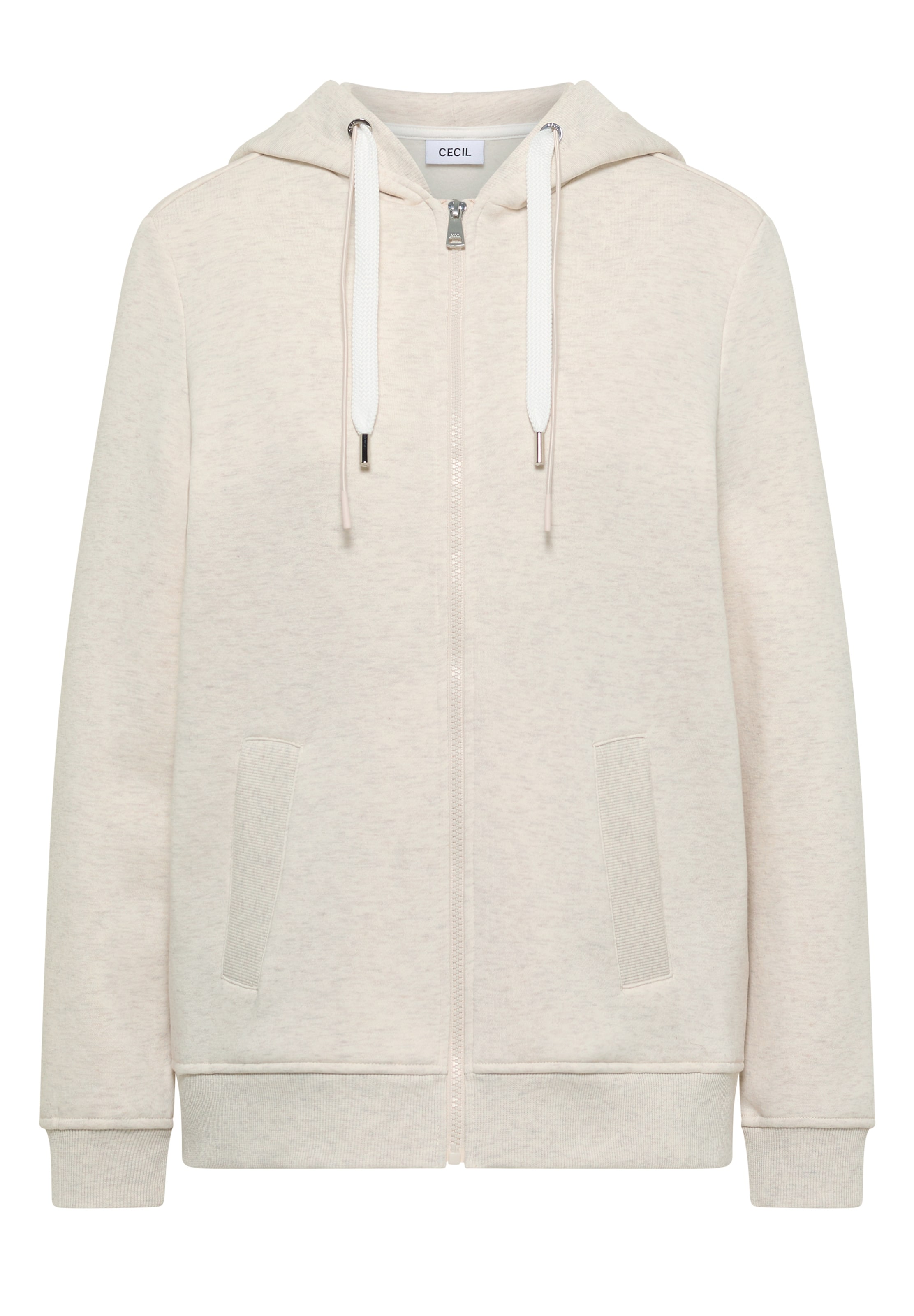 CECIL Sweatjacke in Beige: Vorderseite