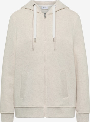 CECIL Sweatjacke in Beige: Vorderseite