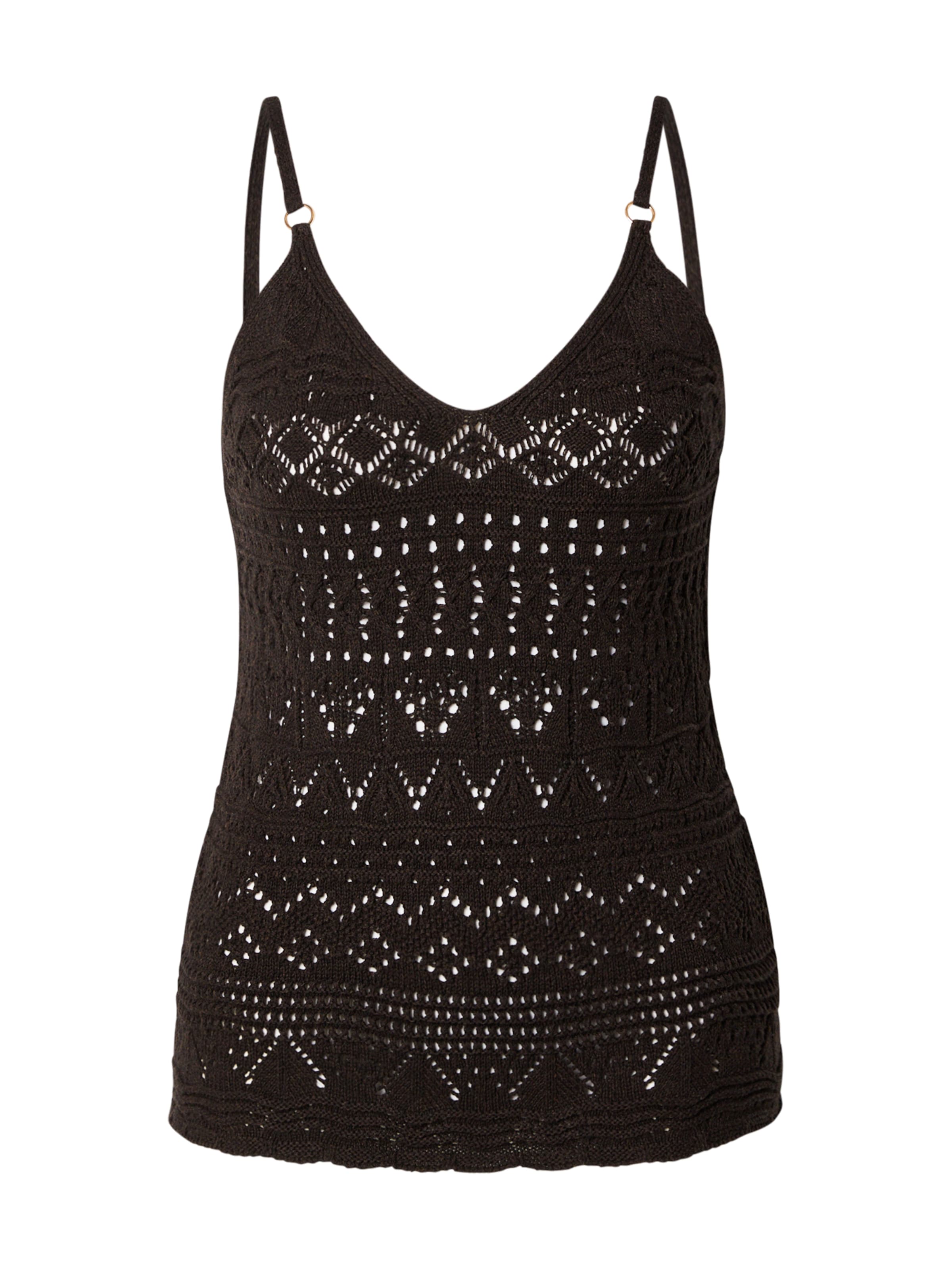 ONLY Вязаный топ 'ONLAVINA' в Коричневый: спереди