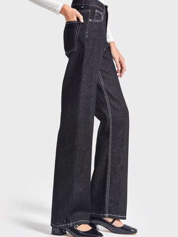 IT'S BASIC Regular Jeans 'Straight High Rise Jeans' in Zwart