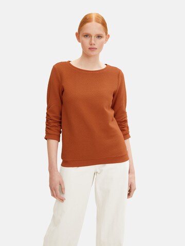 TOM TAILOR Sweatshirt i brun: framsida