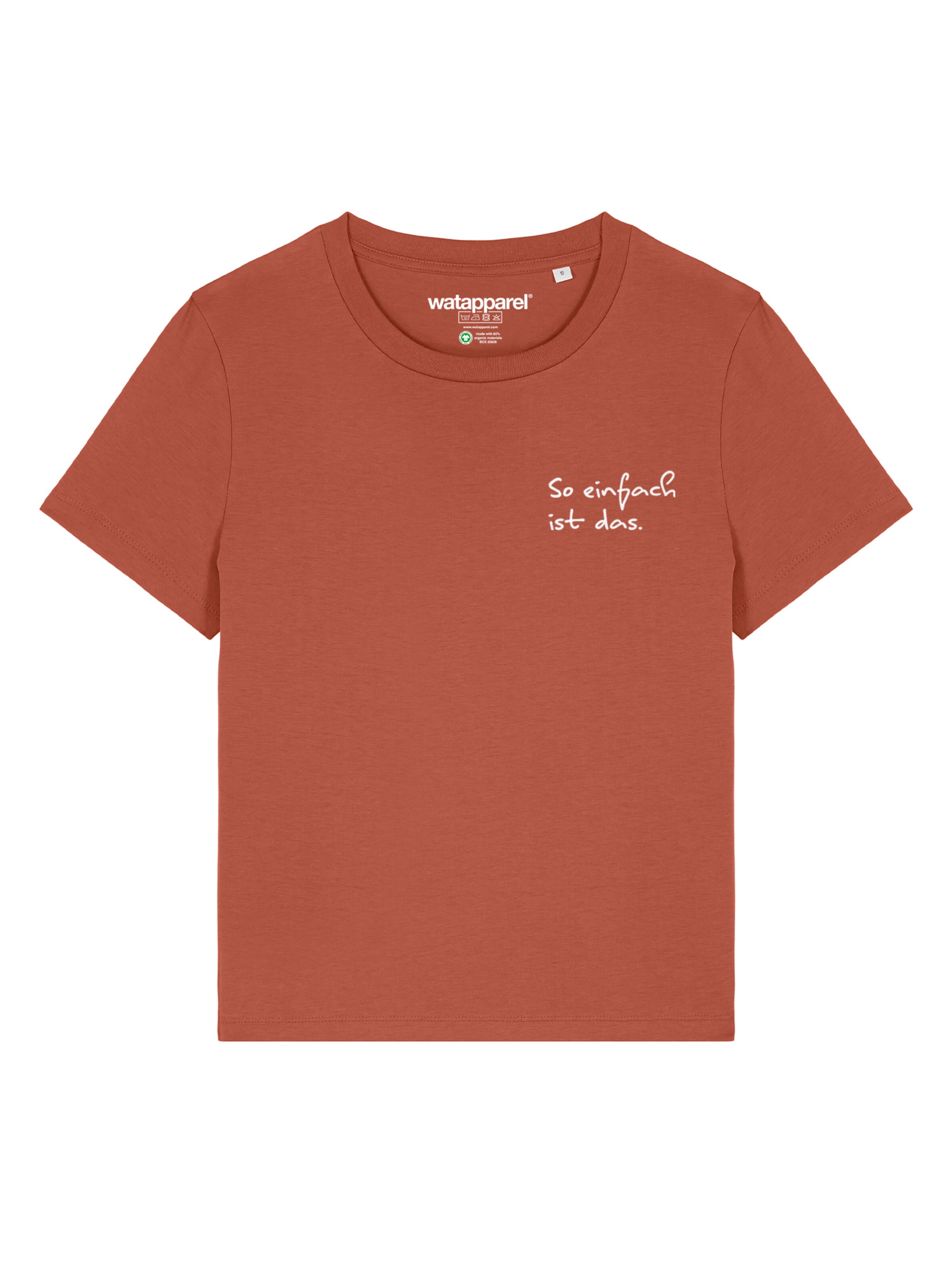 Watapparel Shirt 'So einfach ist das' in Rood: voorkant