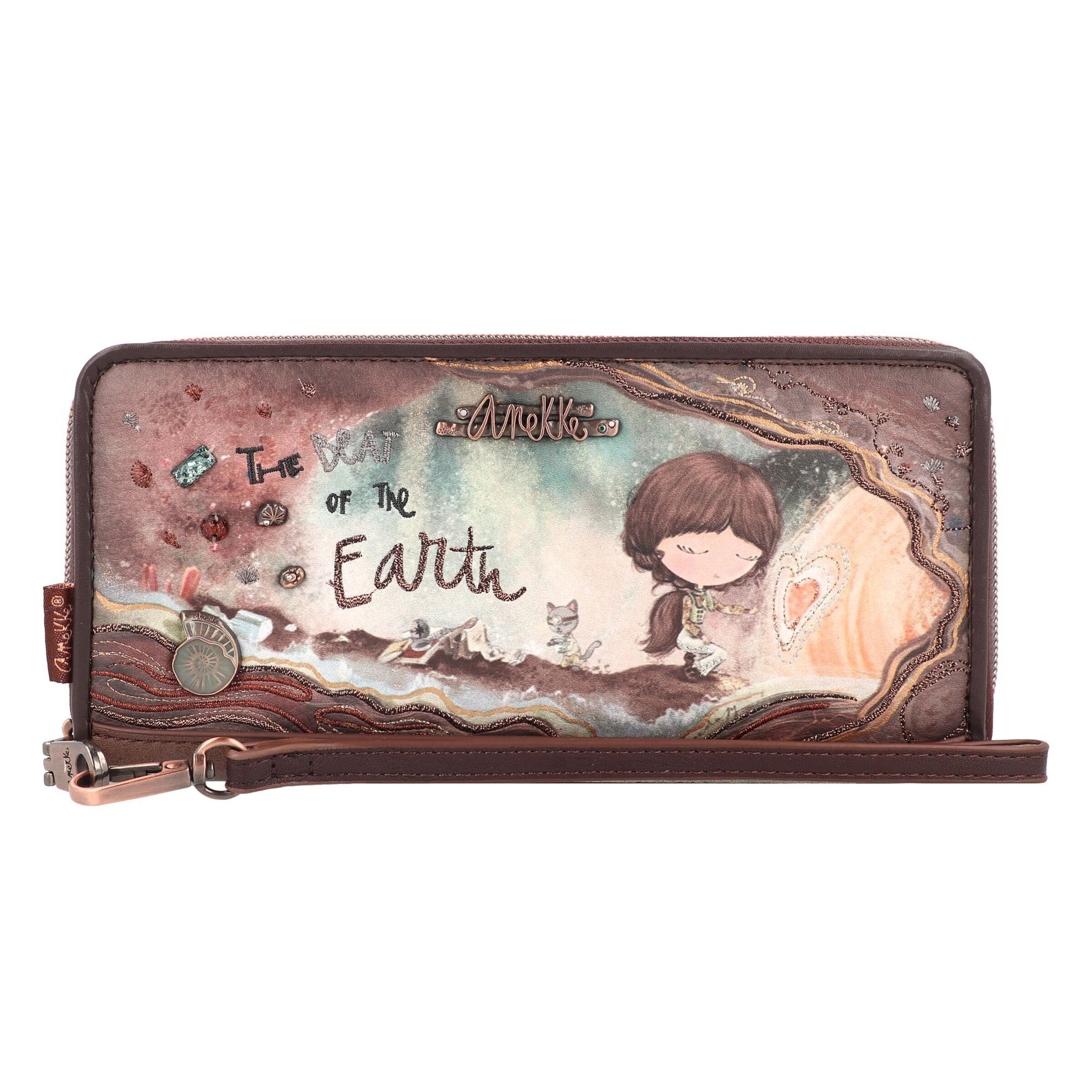 Anekke Wallet in Brown: front