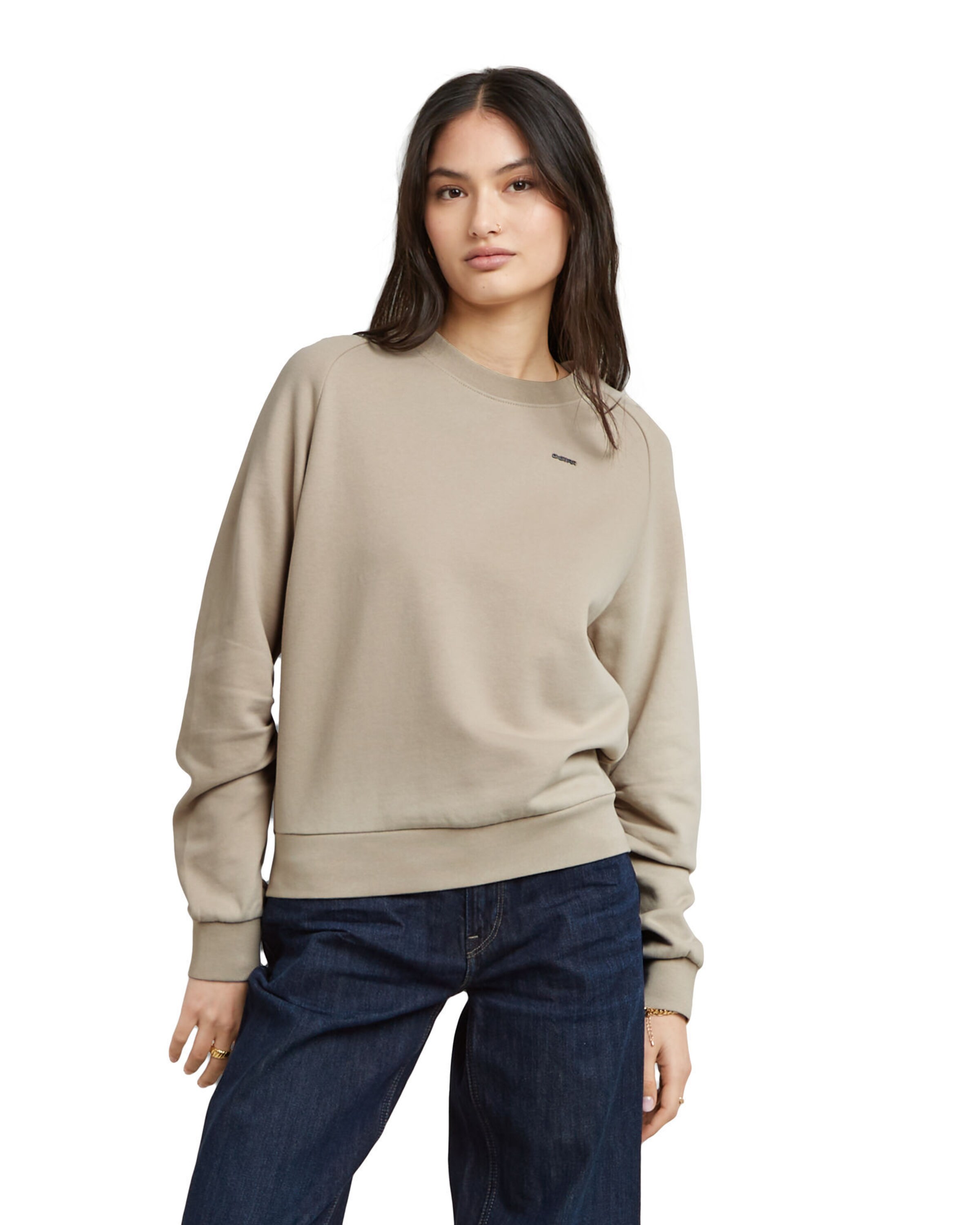 G-STAR Sweatshirt in Beige: voorkant