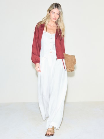 Next Wide leg Pleat-Front Pants in White