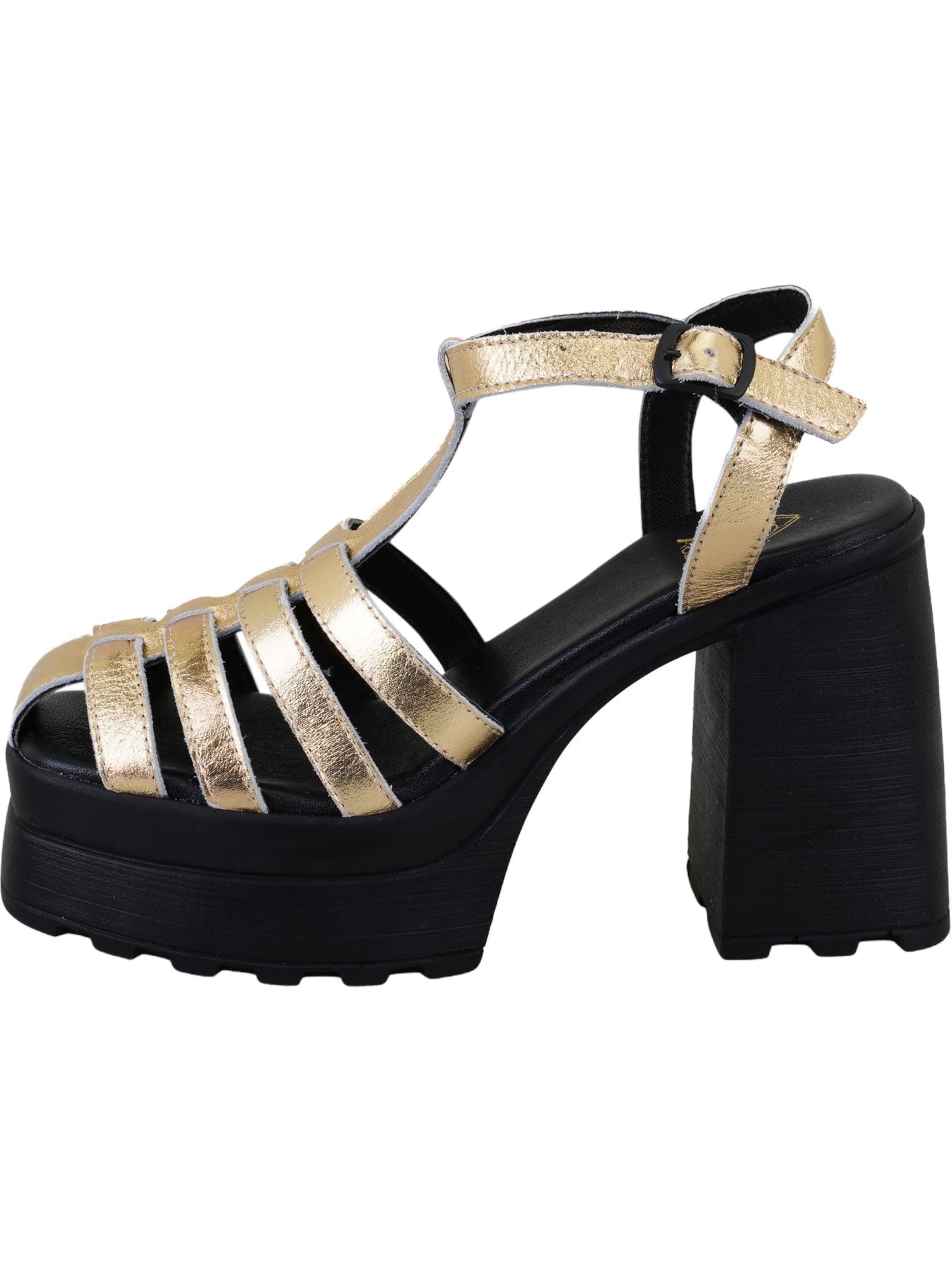 Desa Strap sandal 'Sandalen' in Gold: front