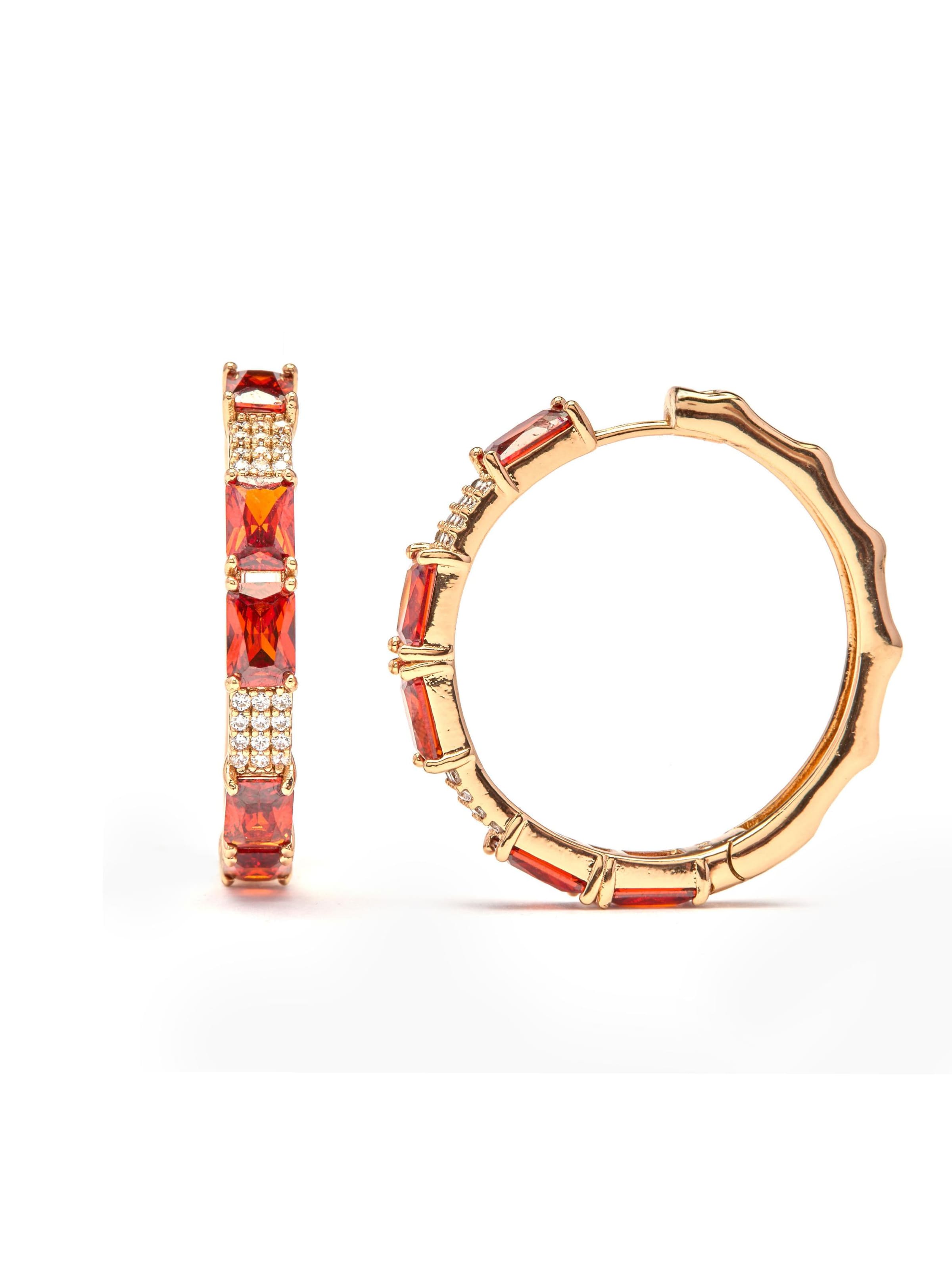 Boucles d'oreilles 'Ulfan' Luxenter en rouge : devant