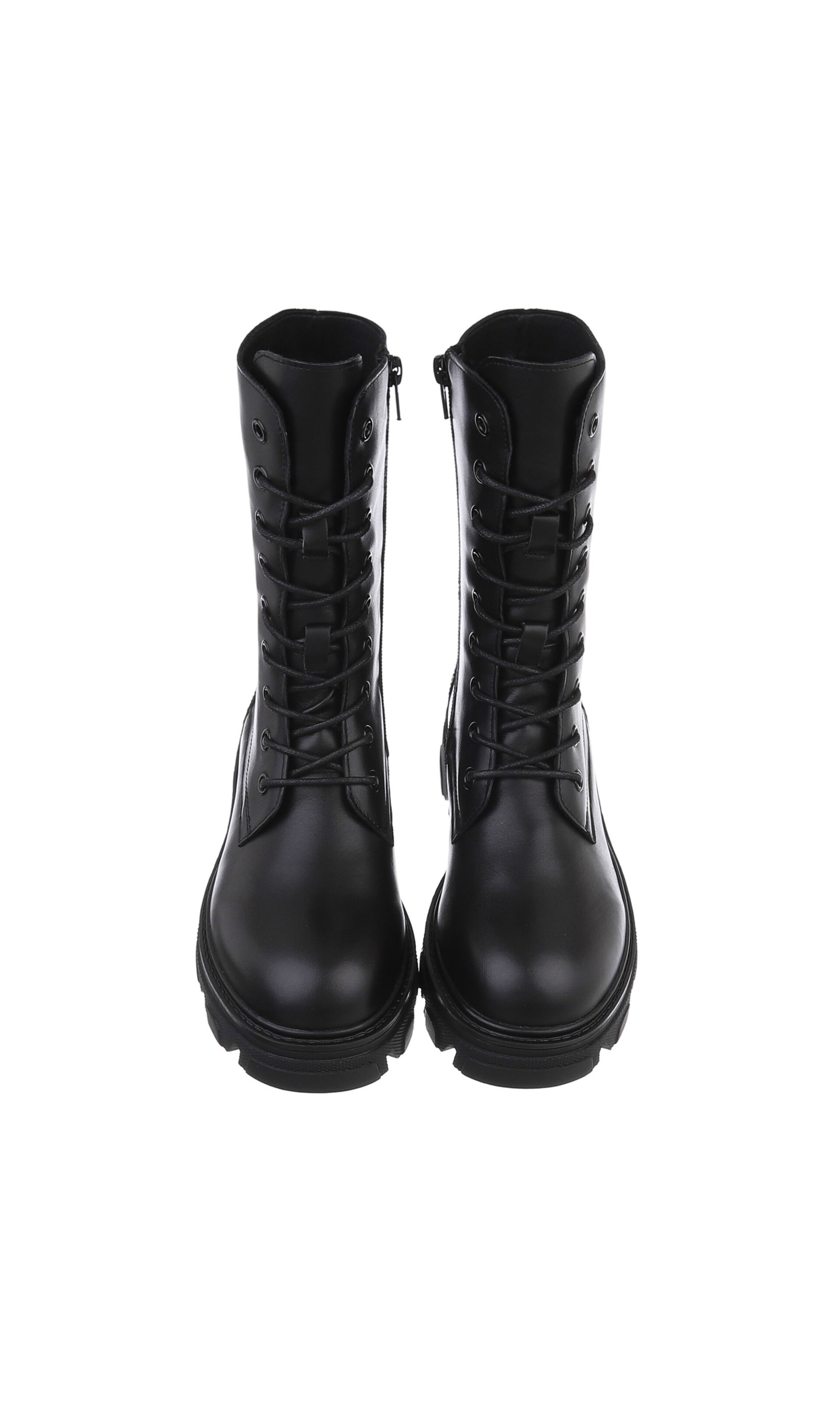 Ital-Design Schnürstiefelette in Schwarz