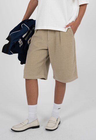 Prohibited Loose fit Pleat-front trousers 'Podium' in Beige