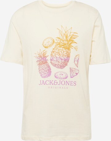 JACK & JONES T-shirt 'LAFAYETTE' i beige: framsida